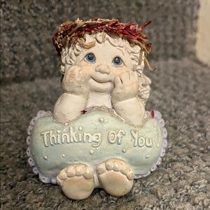 Dreamsicles Charming Cherub Ceramic Figurine - Thinking of you